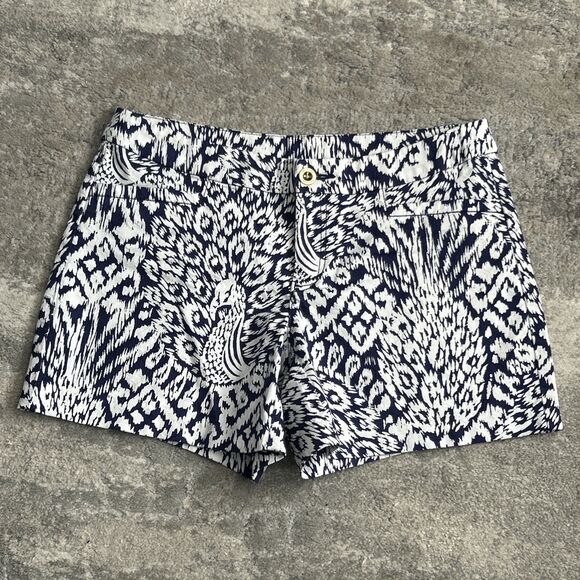 Lilly Pulitzer Pants - Lilly Pulitzer Shorts Womens 6 Kelly Stretch Navy Pineapple Party Resort Pockets